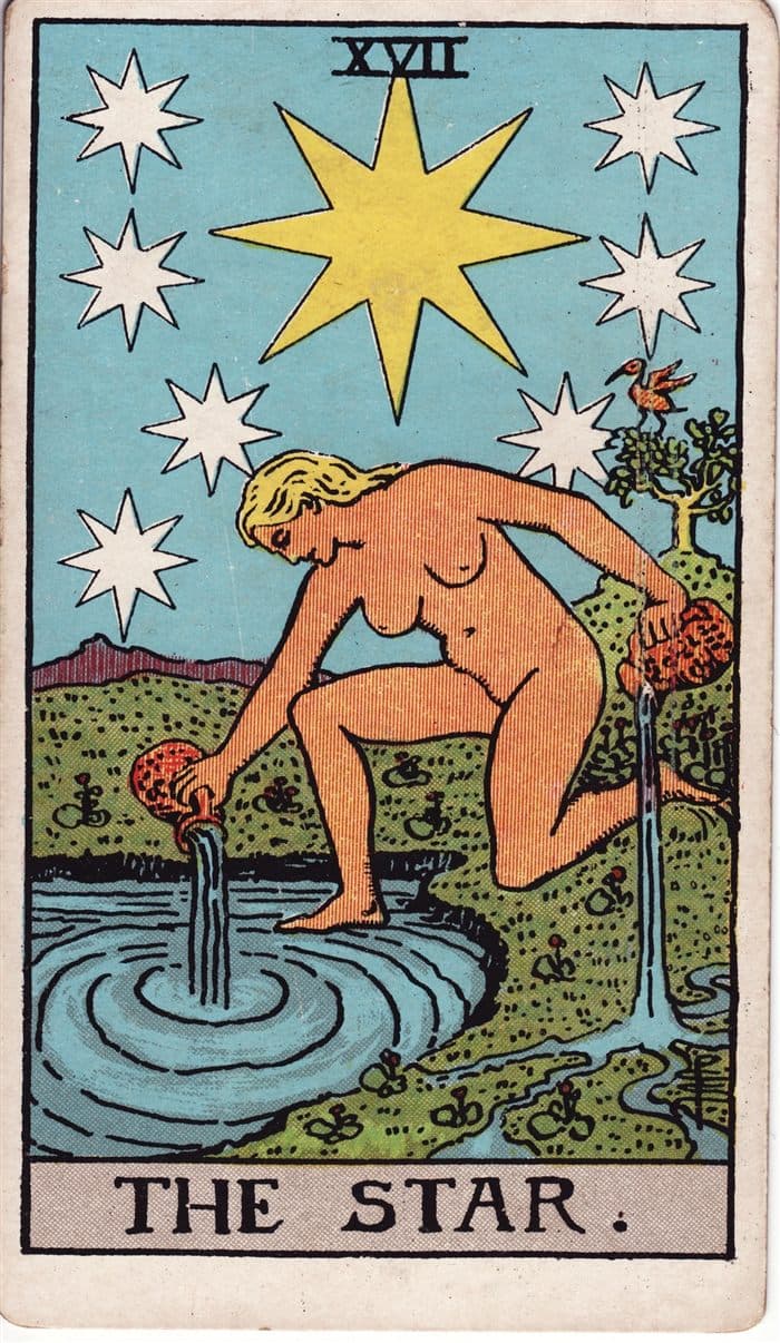 XVII · A Estrela — ilustração Rider–Waite–Smith